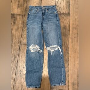 Levi's Low Pro Straight Jeans sz 25 Destroyed